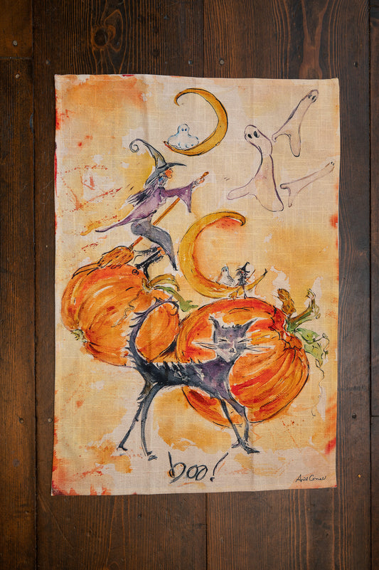 Boo! Tea Towel