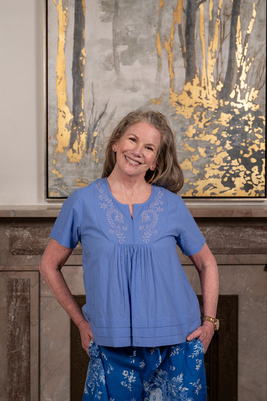 Camillia Blouse in Periwinkle