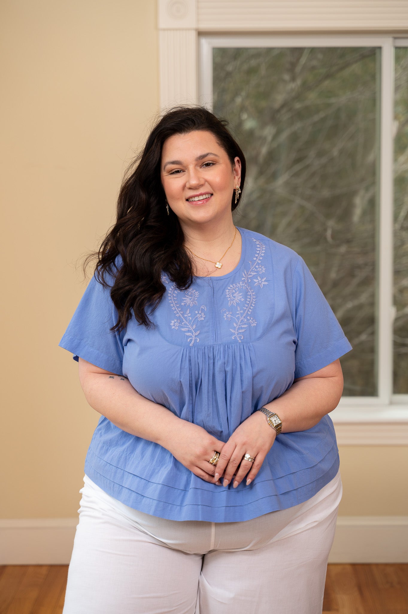 Camillia Blouse in Periwinkle