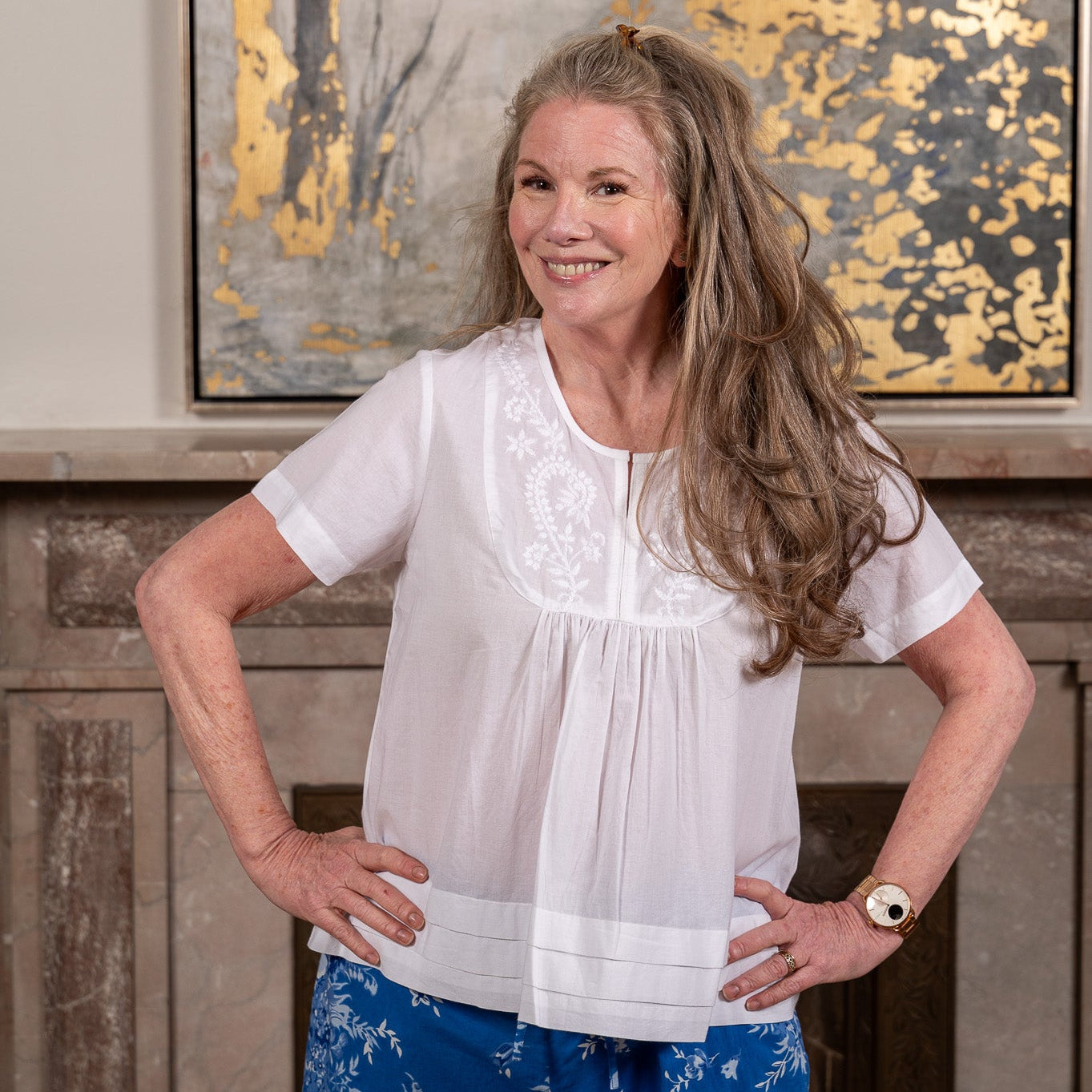 Camillia Blouse in White