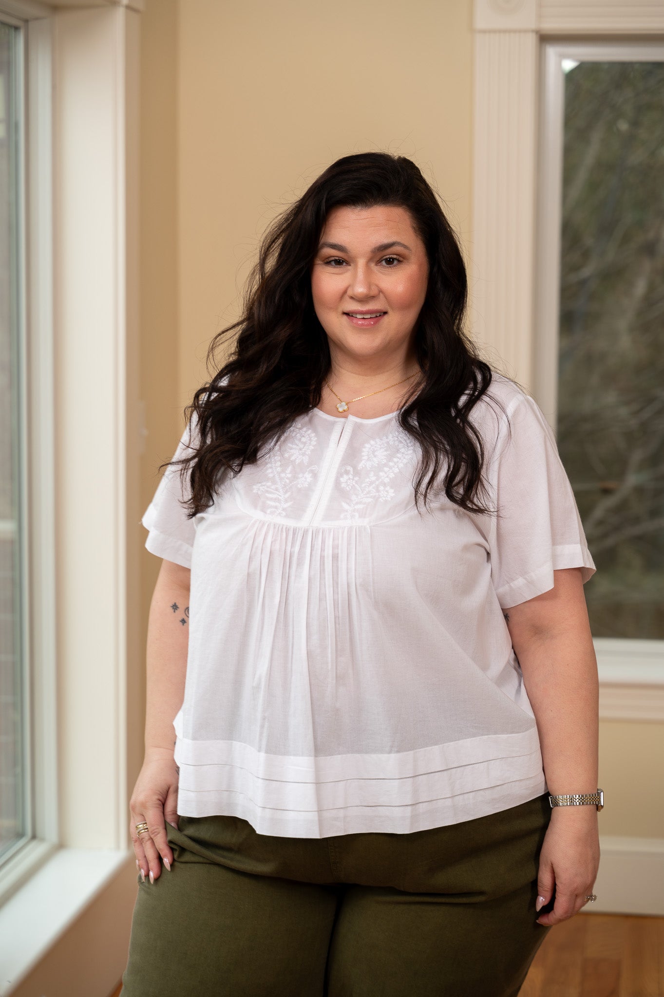 Camillia Blouse in White