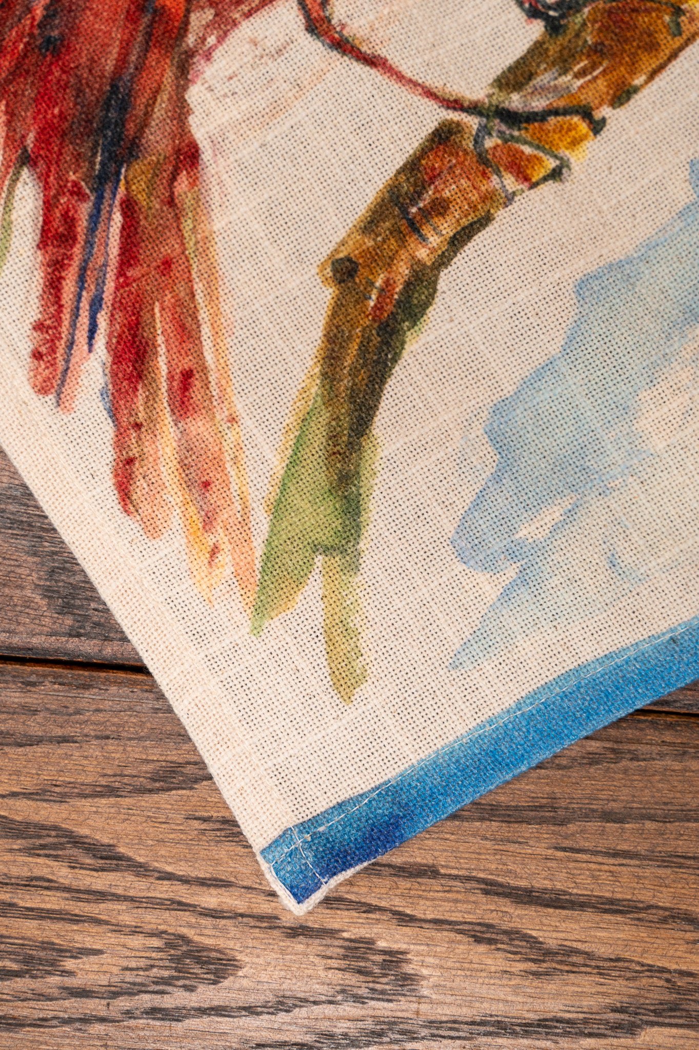 Cardinal Watercolor Tea Towel