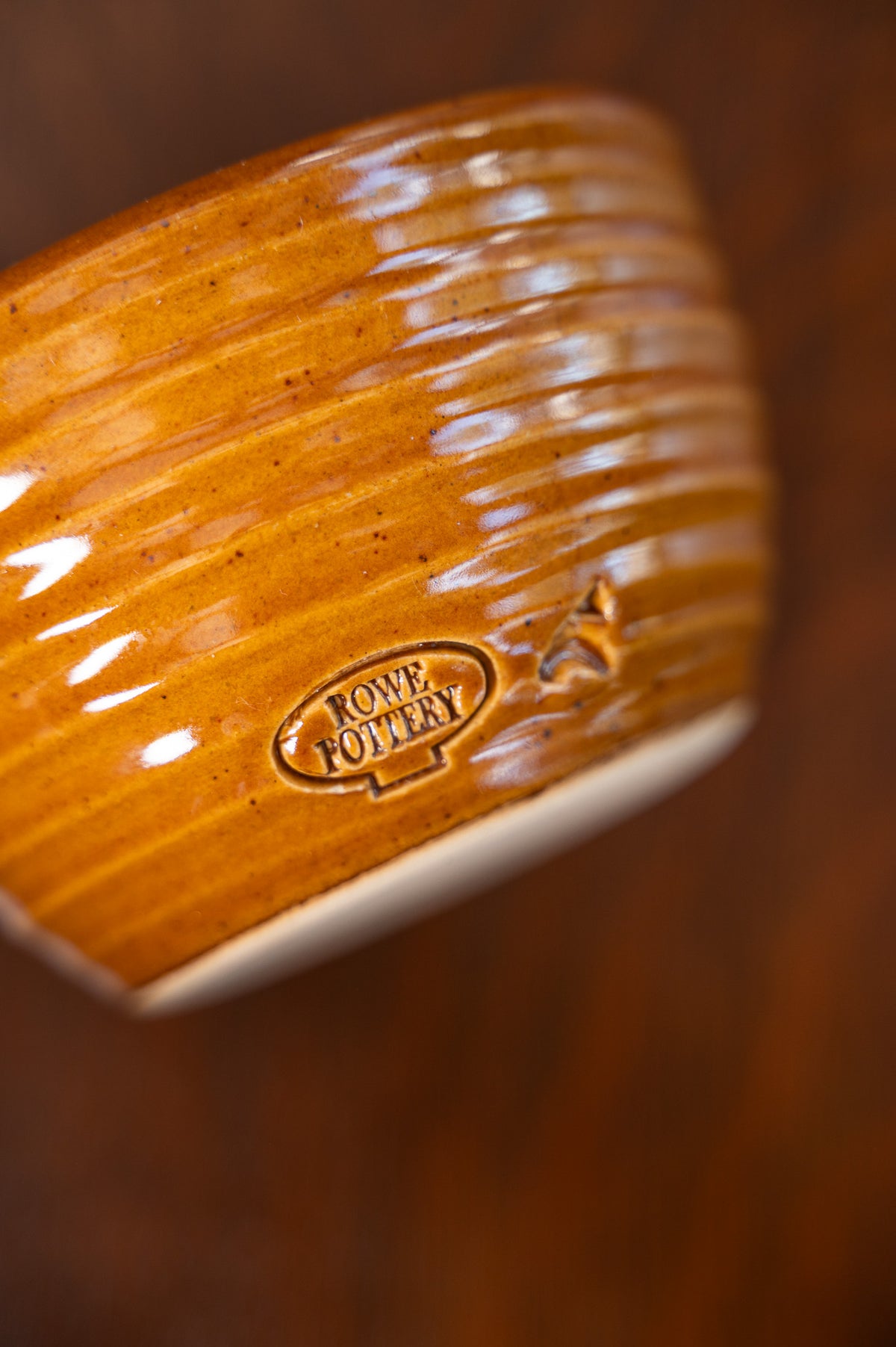 Let's Dip Again Small Ridges Bowl in CInnamon