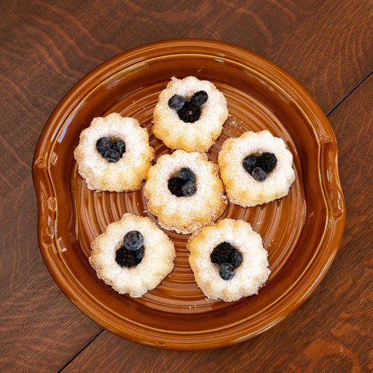 Cinnamon Glaze Ceramic Handled Serving Platter