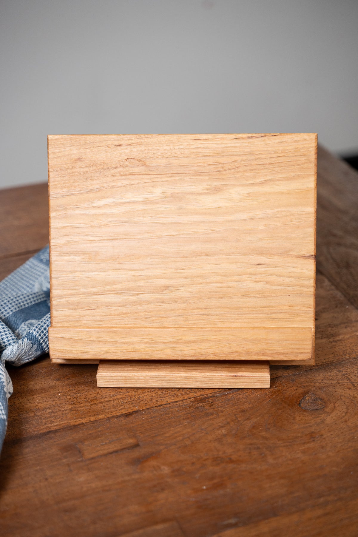 A Prairie Song Hickory Wood Cookbook & Tablet Holder
