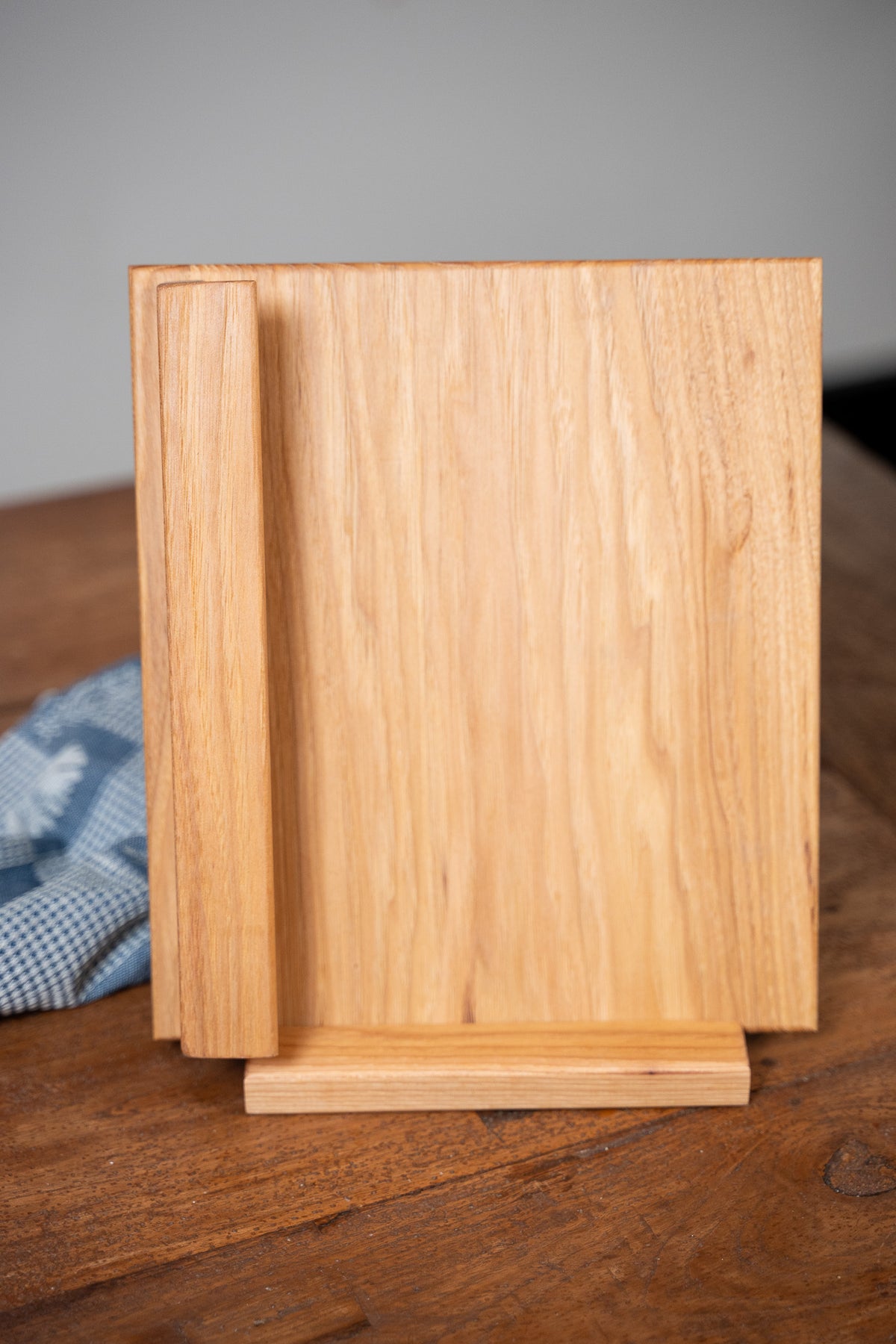 A Prairie Song Hickory Wood Cookbook & Tablet Holder