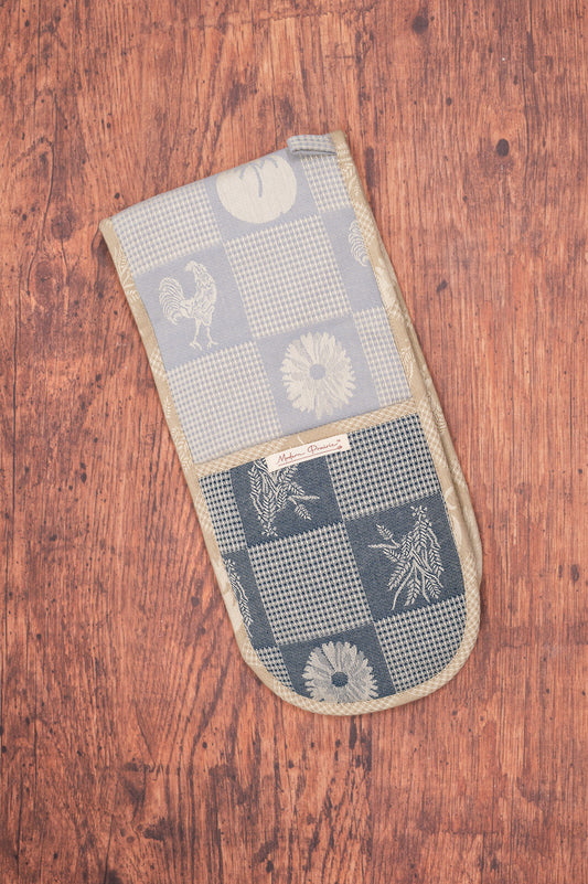 Prairie Kitchen Jacquard Double Pot Mitt in Cool
