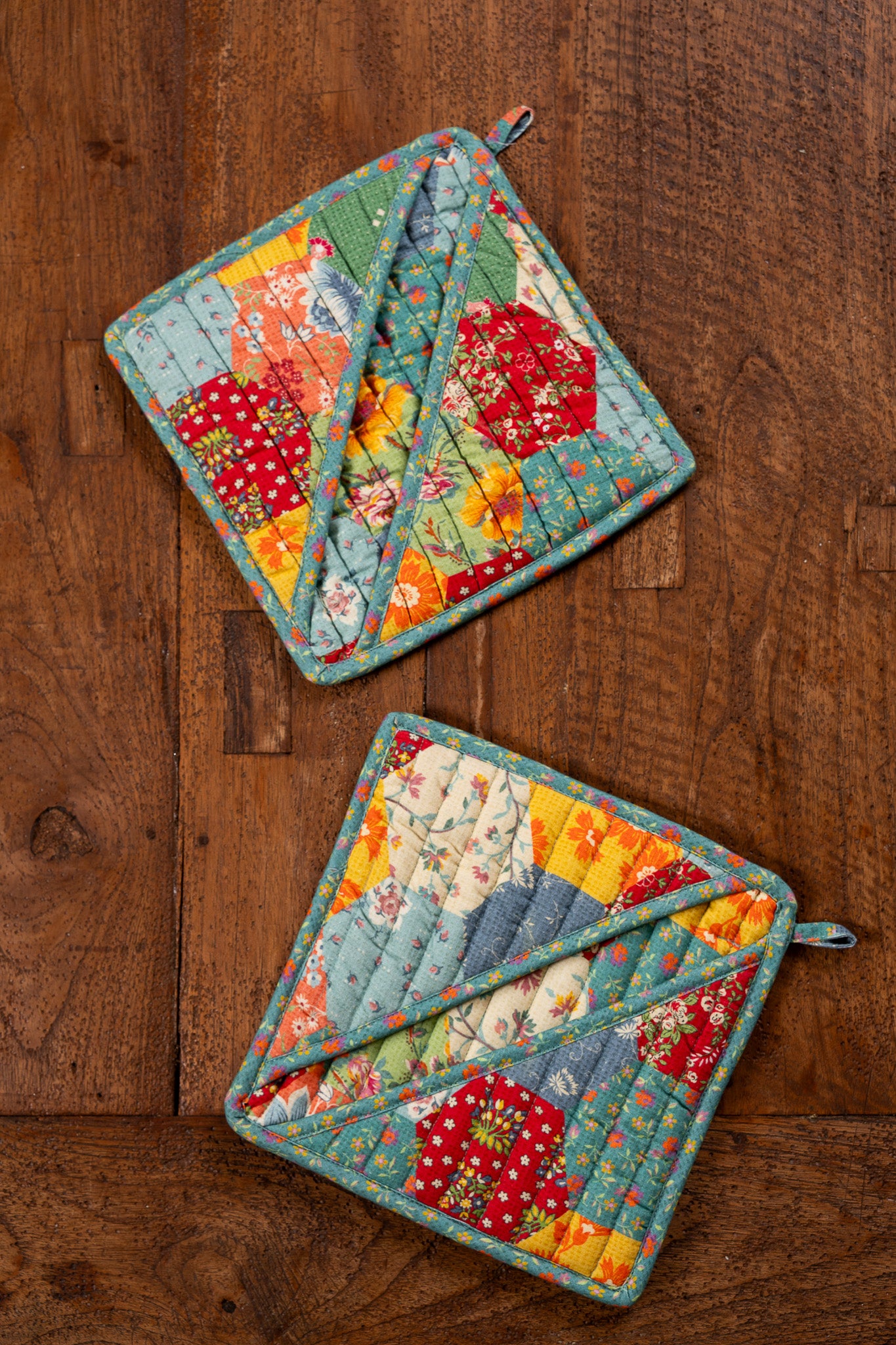 County Fair Origami Potholders, Set of 2