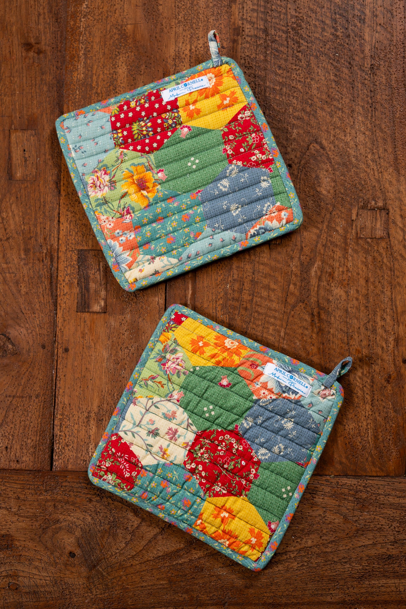 County Fair Origami Potholders, Set of 2