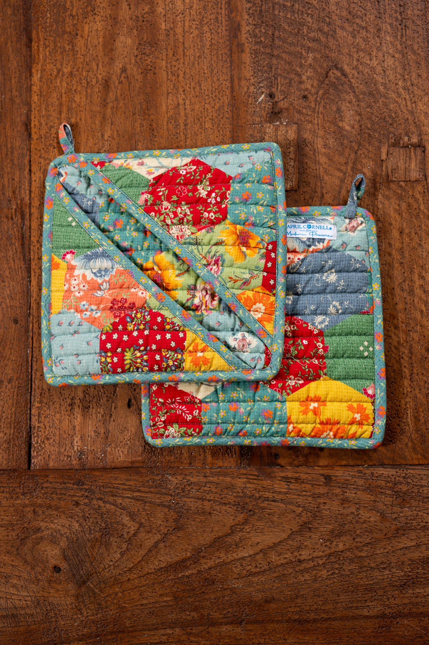 County Fair Origami Potholders, Set of 2