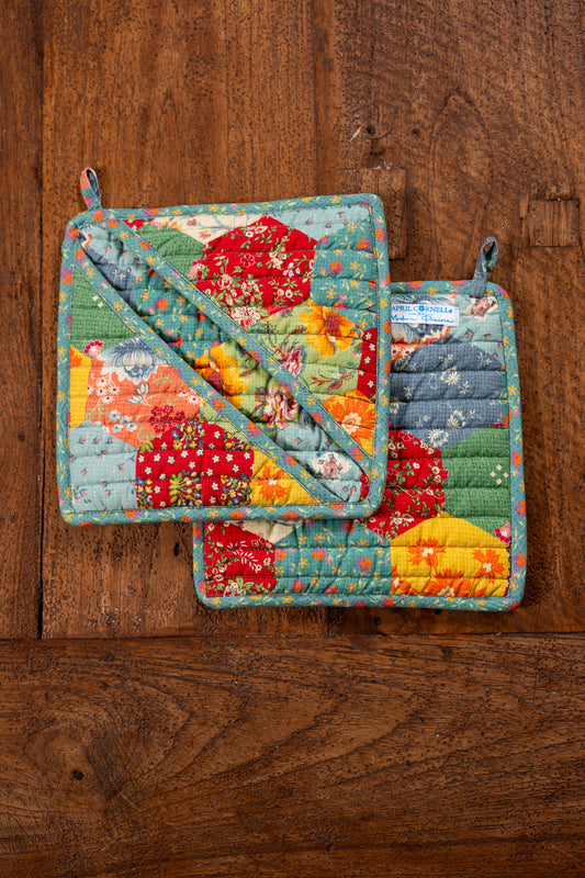 County Fair Origami Potholders, Set of 2