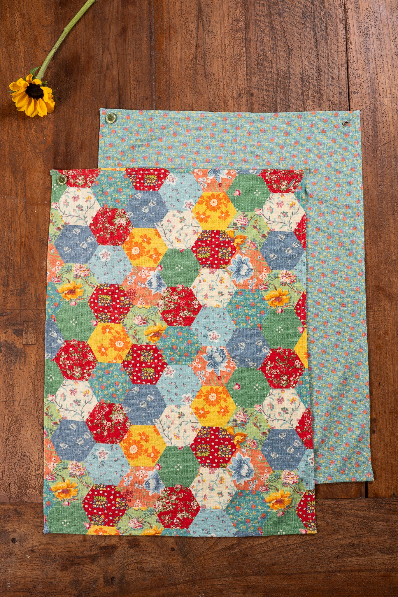 County Fair Button Tea Towels, Set of 2