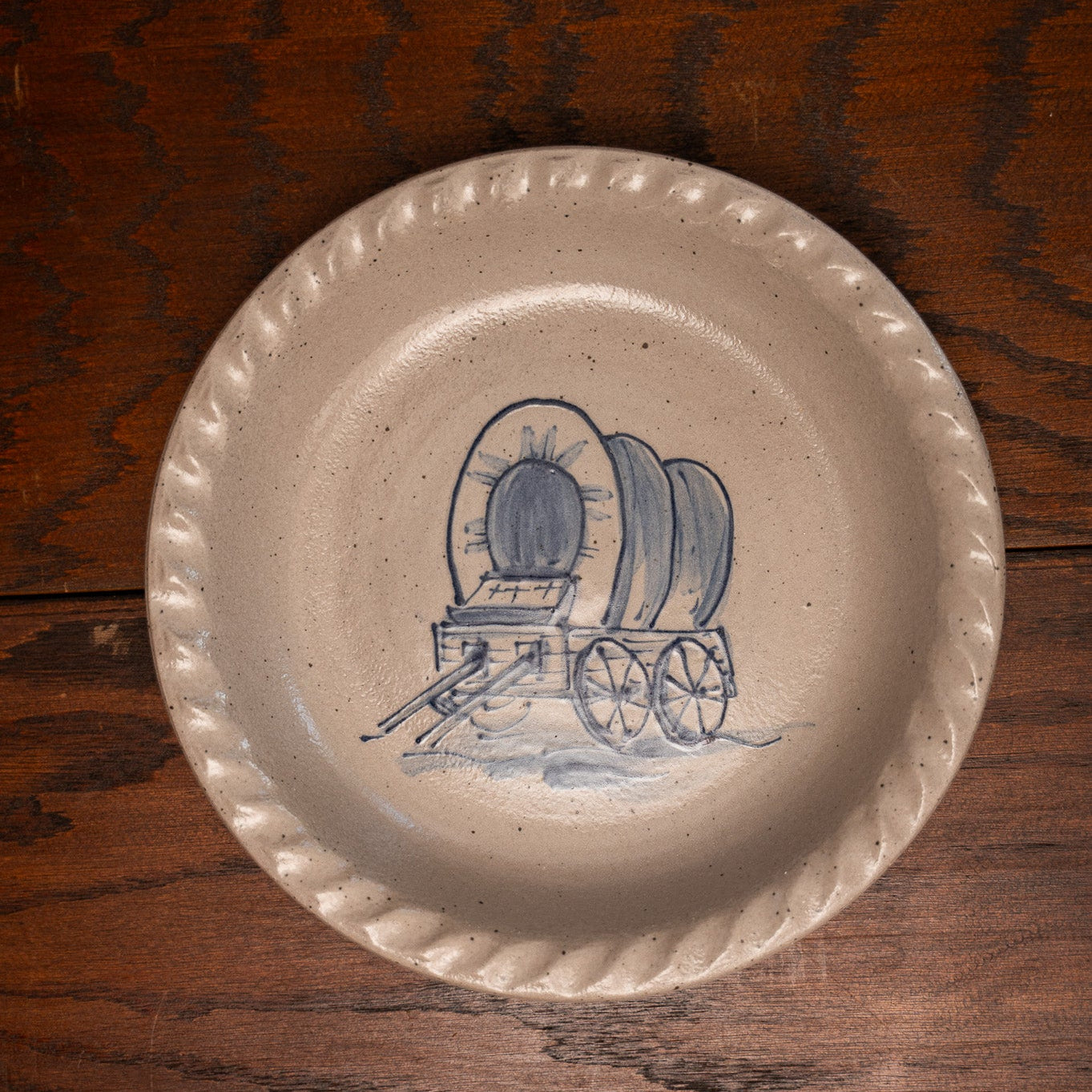 Little House Lover's Pie Plate- Covered Wagon