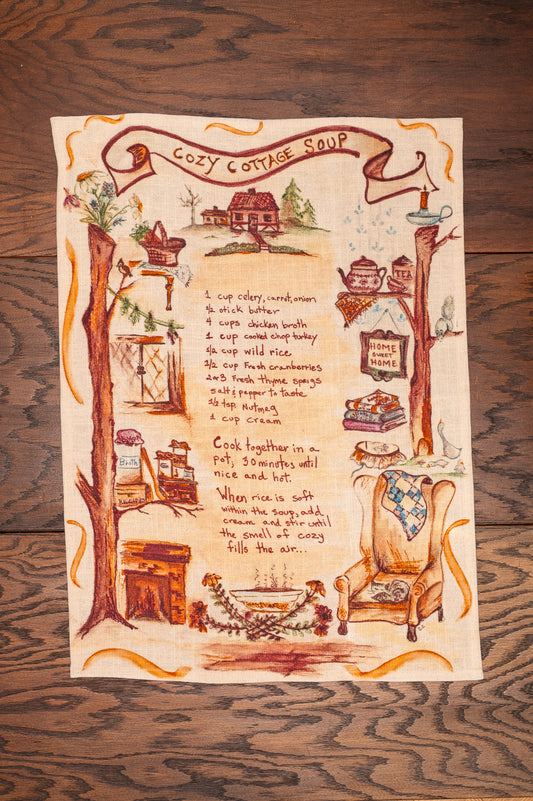 Cozy Cottage Soup Tea Towel
