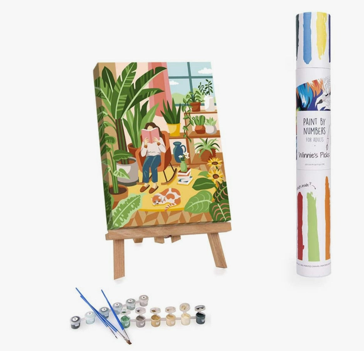 Cozy Reading Paint-By-Numbers Kit