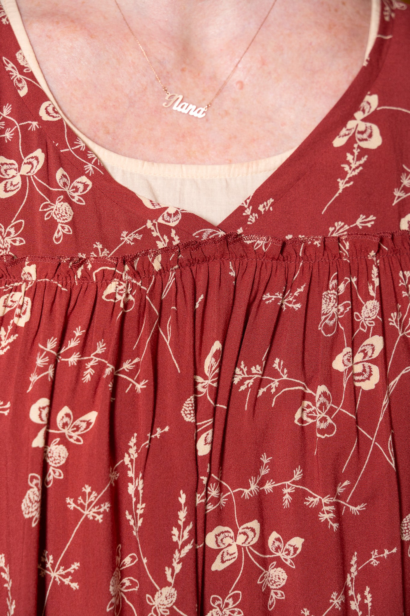 The Clover Tunic Dress in Baroque Rose