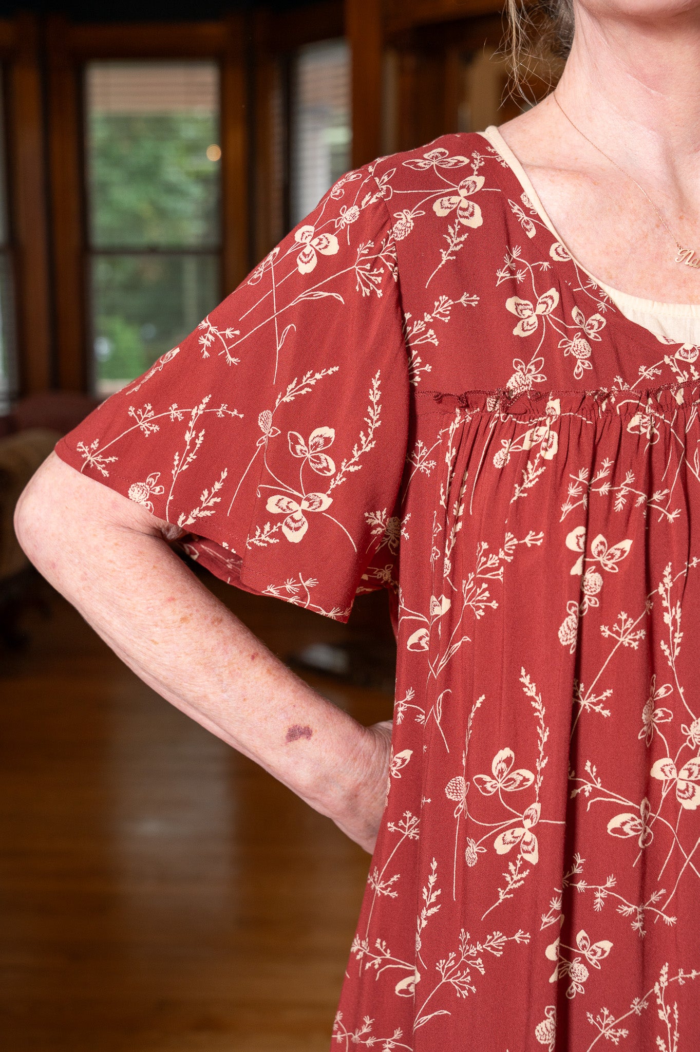 The Clover Tunic Dress in Baroque Rose