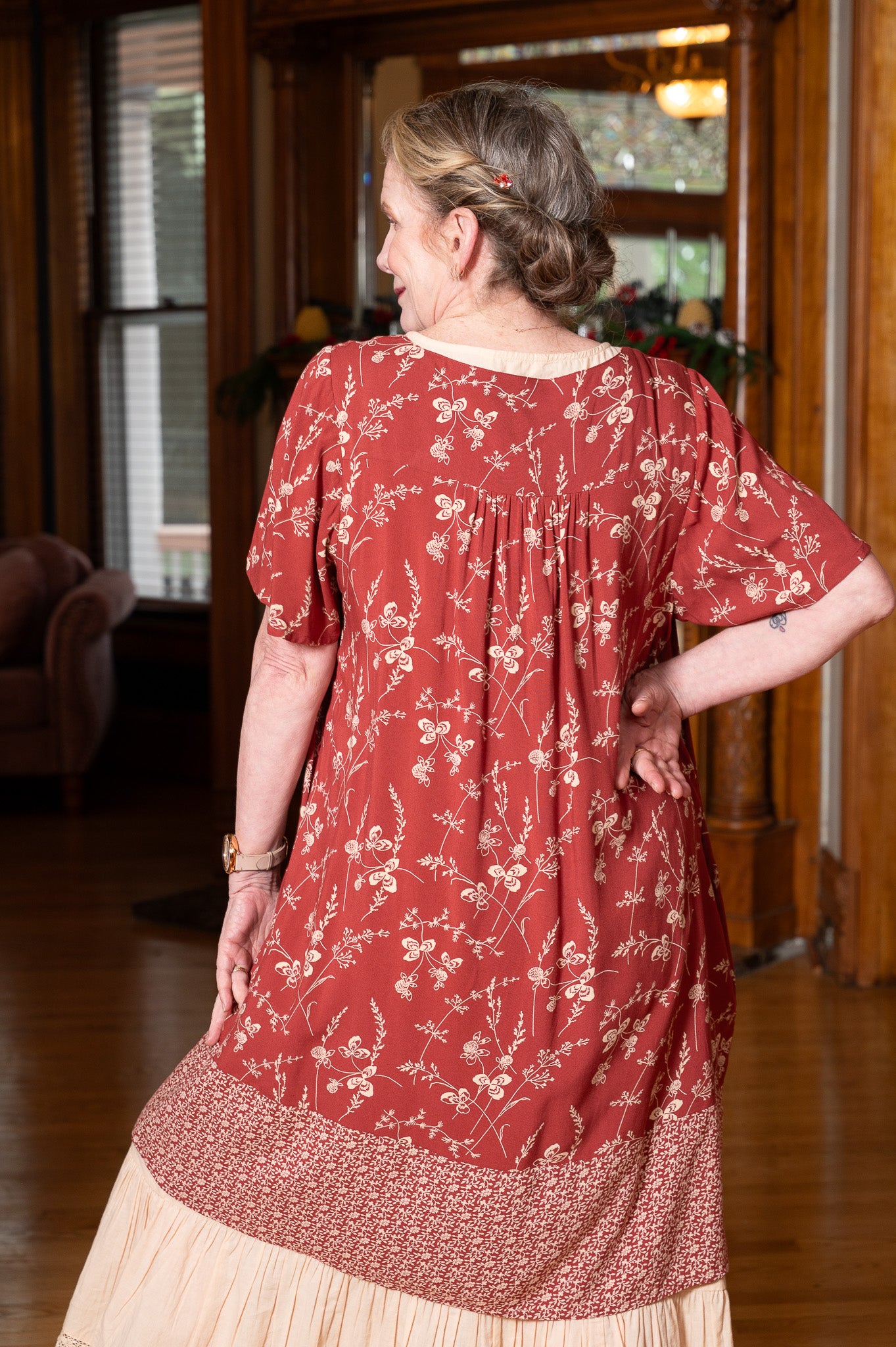 The Clover Tunic Dress in Baroque Rose