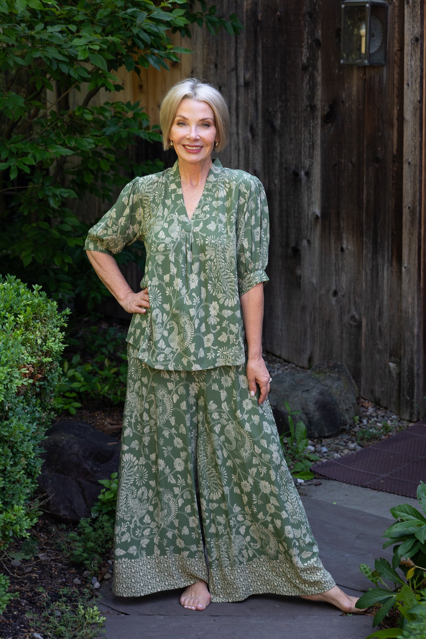 The Dancing Peacock Pajama Set
