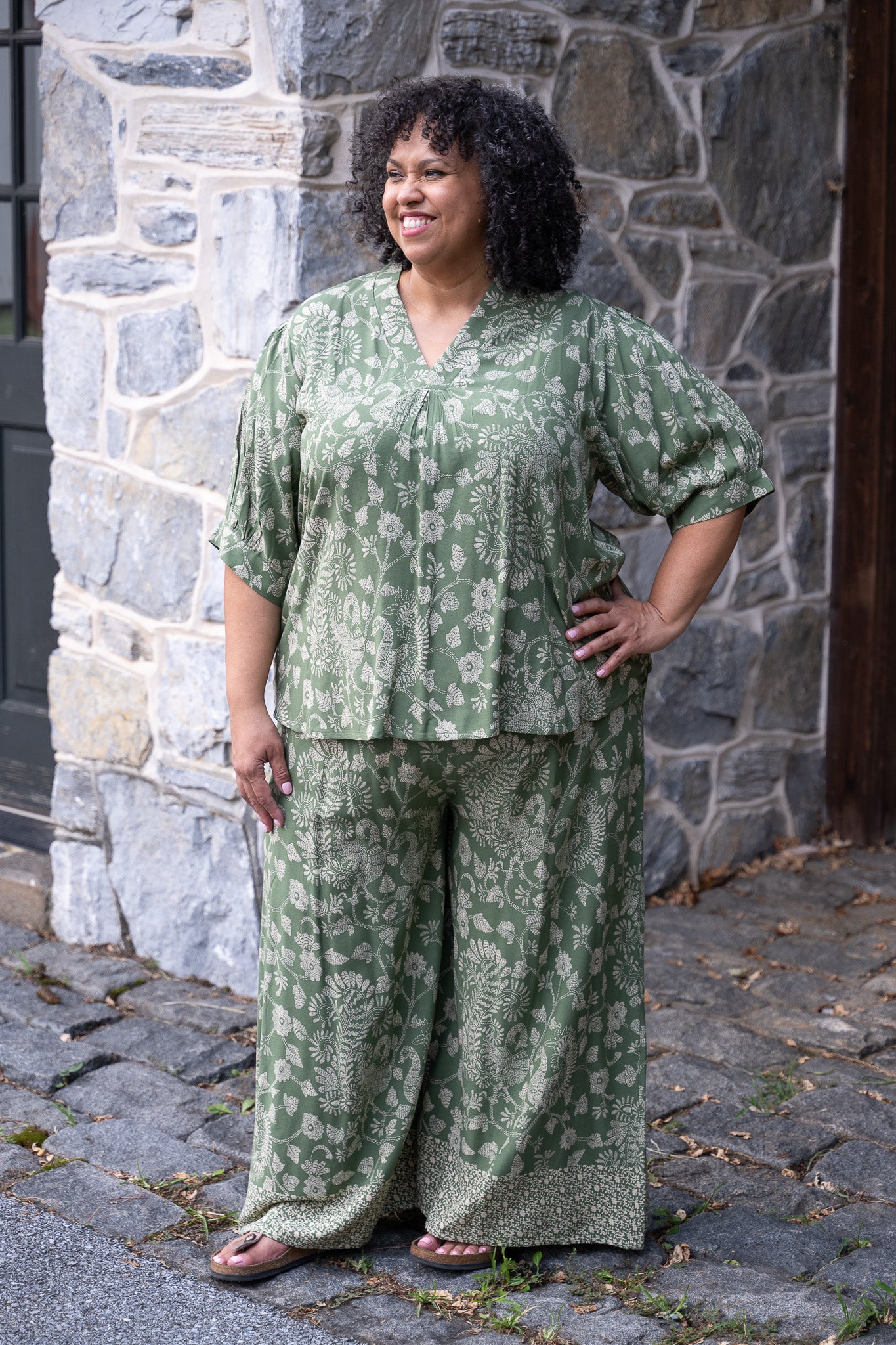 The Dancing Peacock Pajama Set