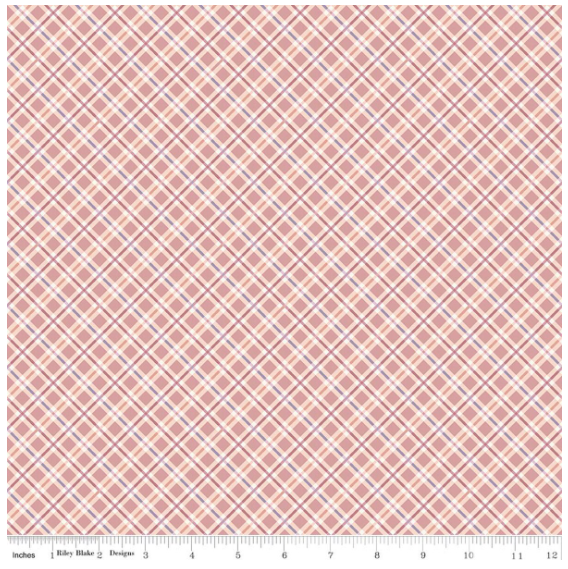 Daybreak on the Prairie Plaid Rose, Fabric by the Yard