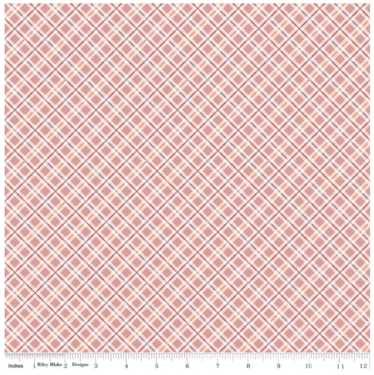 Daybreak on the Prairie Plaid Rose, Fabric by the Yard