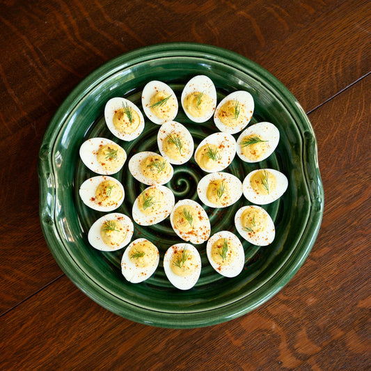 Emerald Fields Ceramic Handled Serving Platter