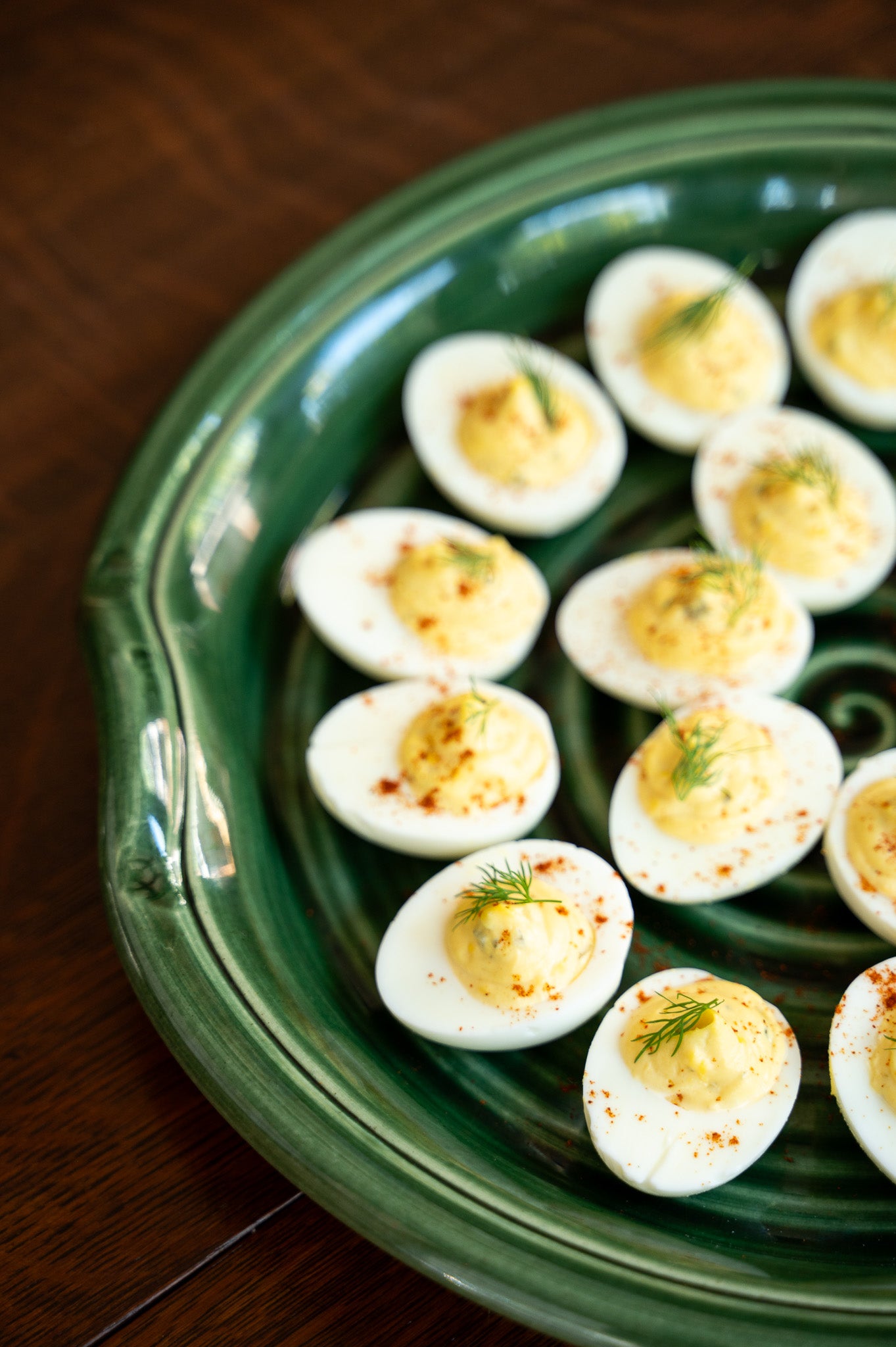 Emerald Fields Ceramic Handled Serving Platter