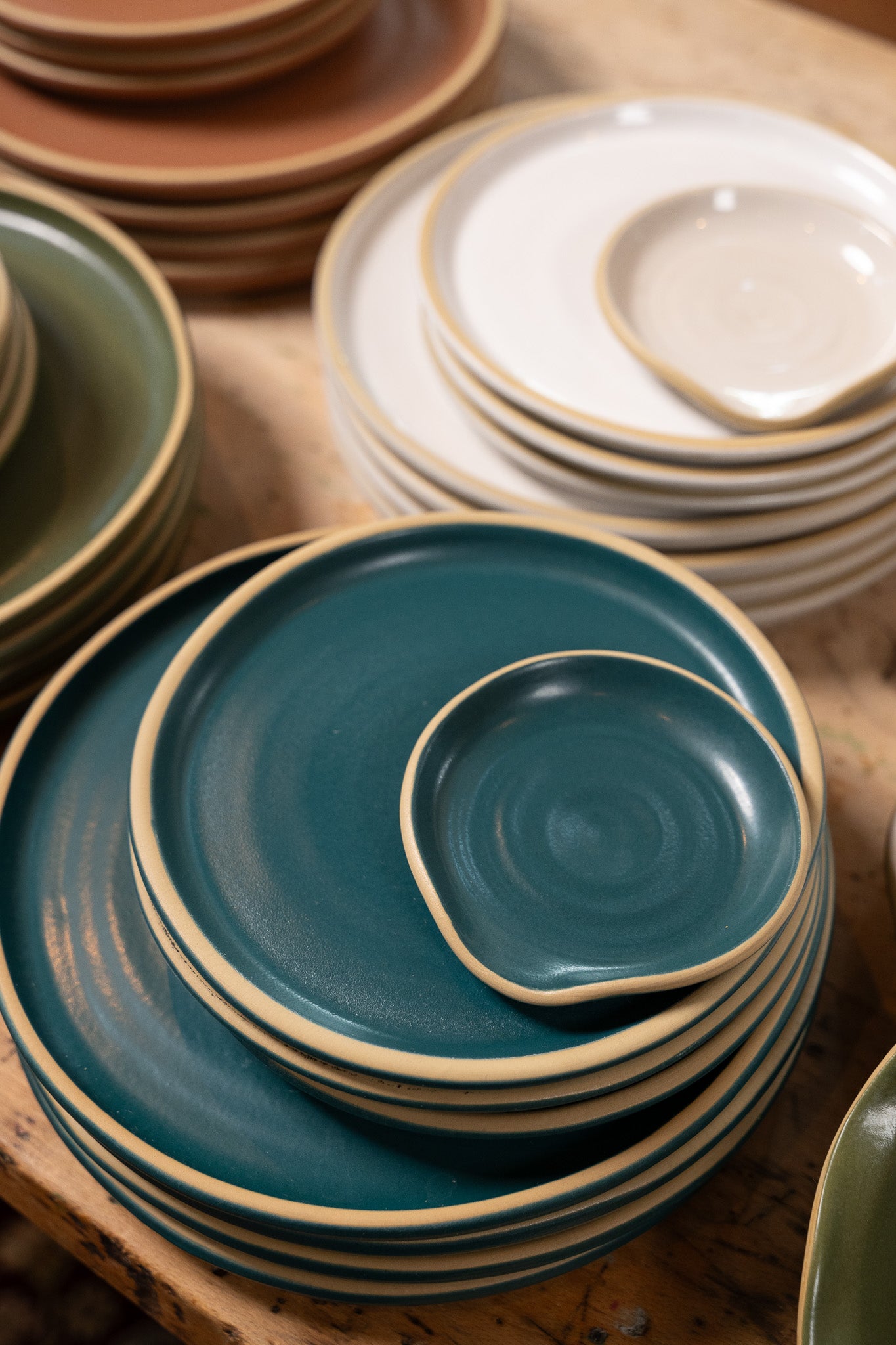 The Brookline Dinner Plate in Baltic Blue