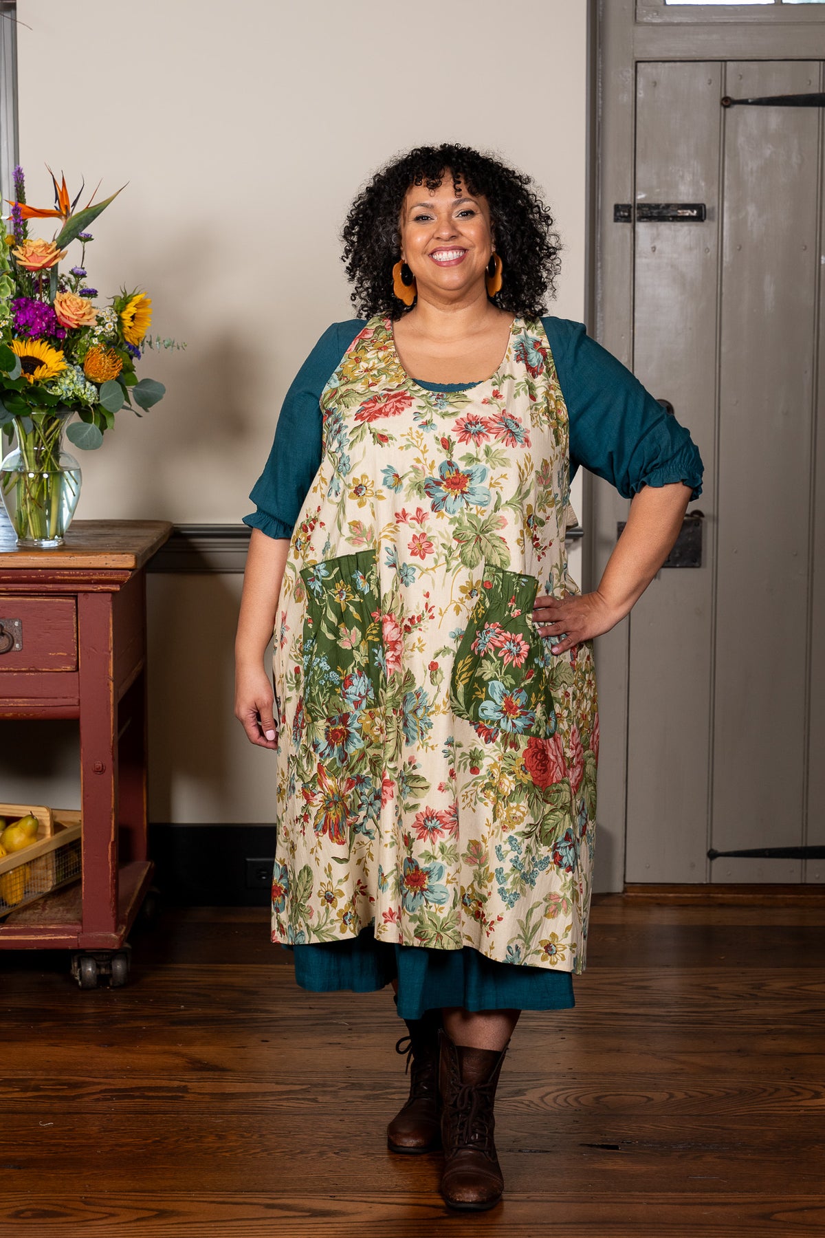 Eternal Rose Farmhouse Apron