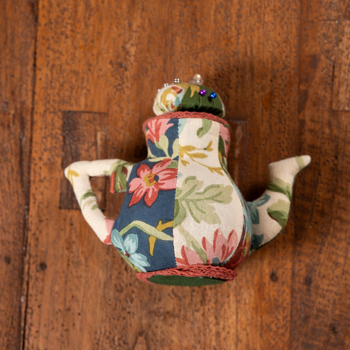 Eternal Rose Tea Pot Sewing Kit & Pin Cushion