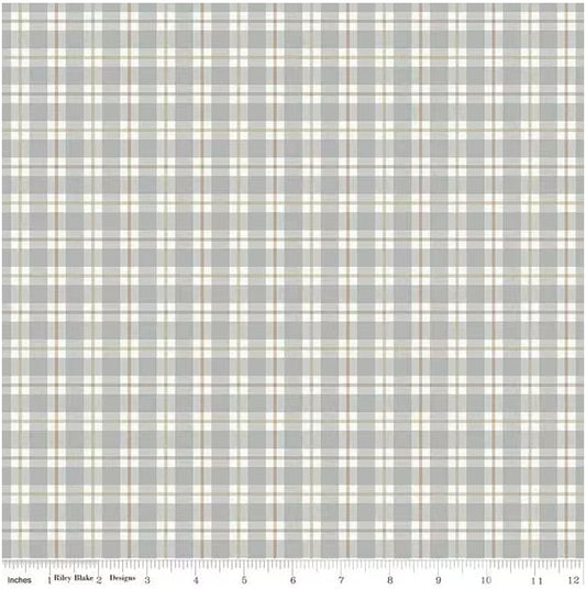 Evening on the Prairie Picnic Plaid Stone, Fabric by the Yard