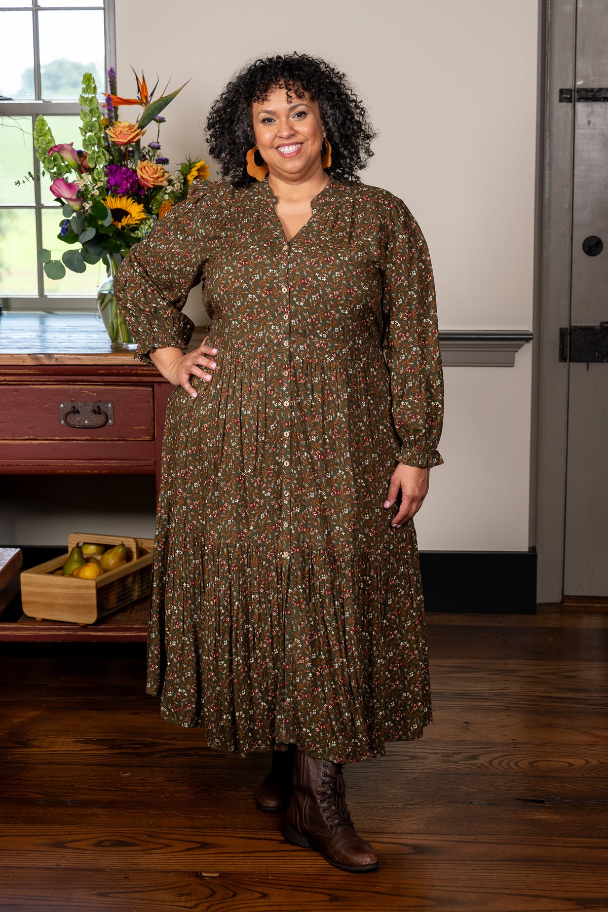 Evermore Dress in Harvest Floral