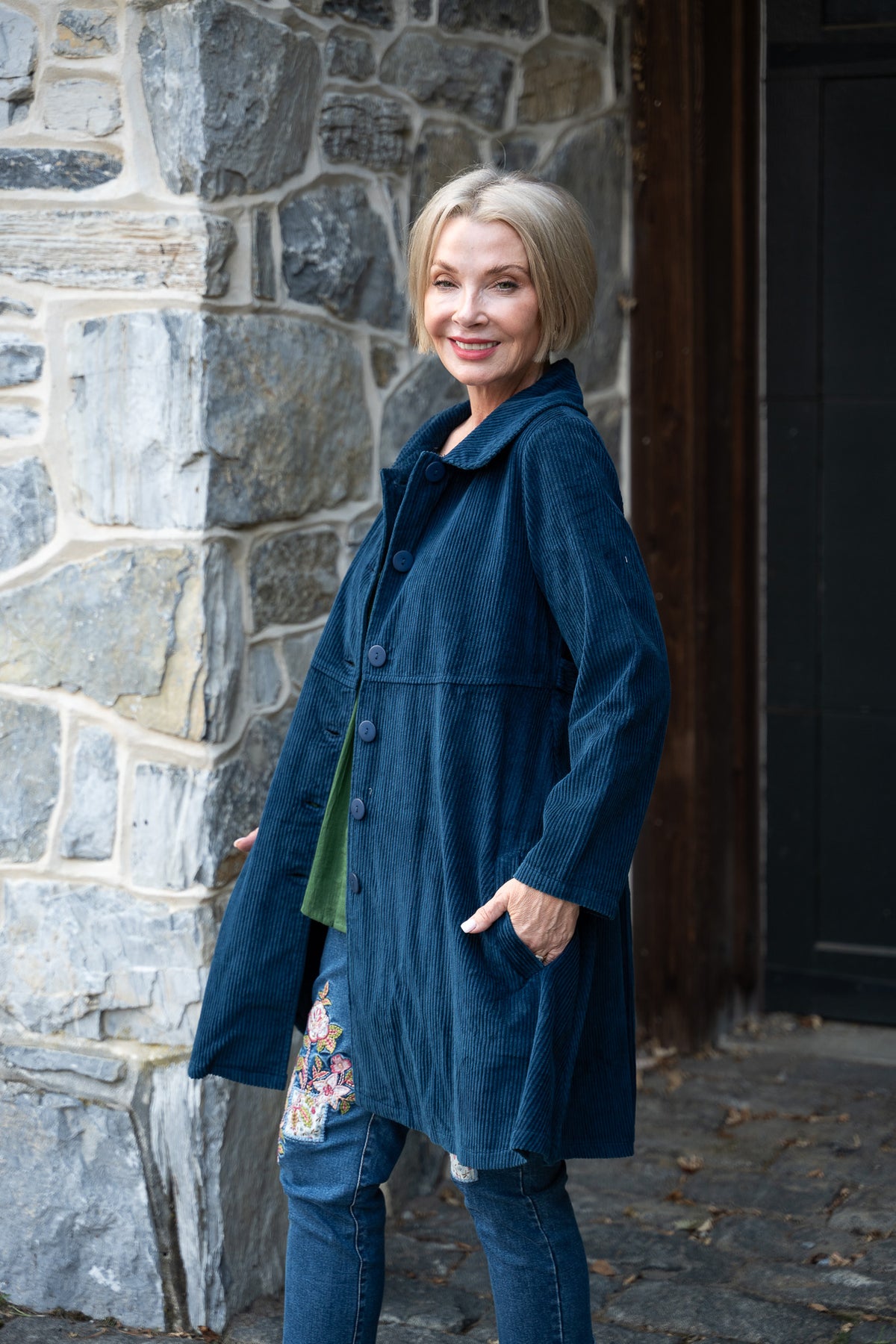 Farmer's Market Cord Jacket in Navy