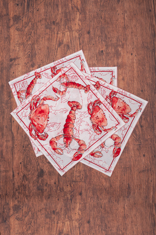 Feeling Crabby Luncheon Napkins, Set of 4
