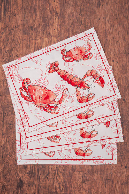 Feeling Crabby Canvas Placemats, Set of 4