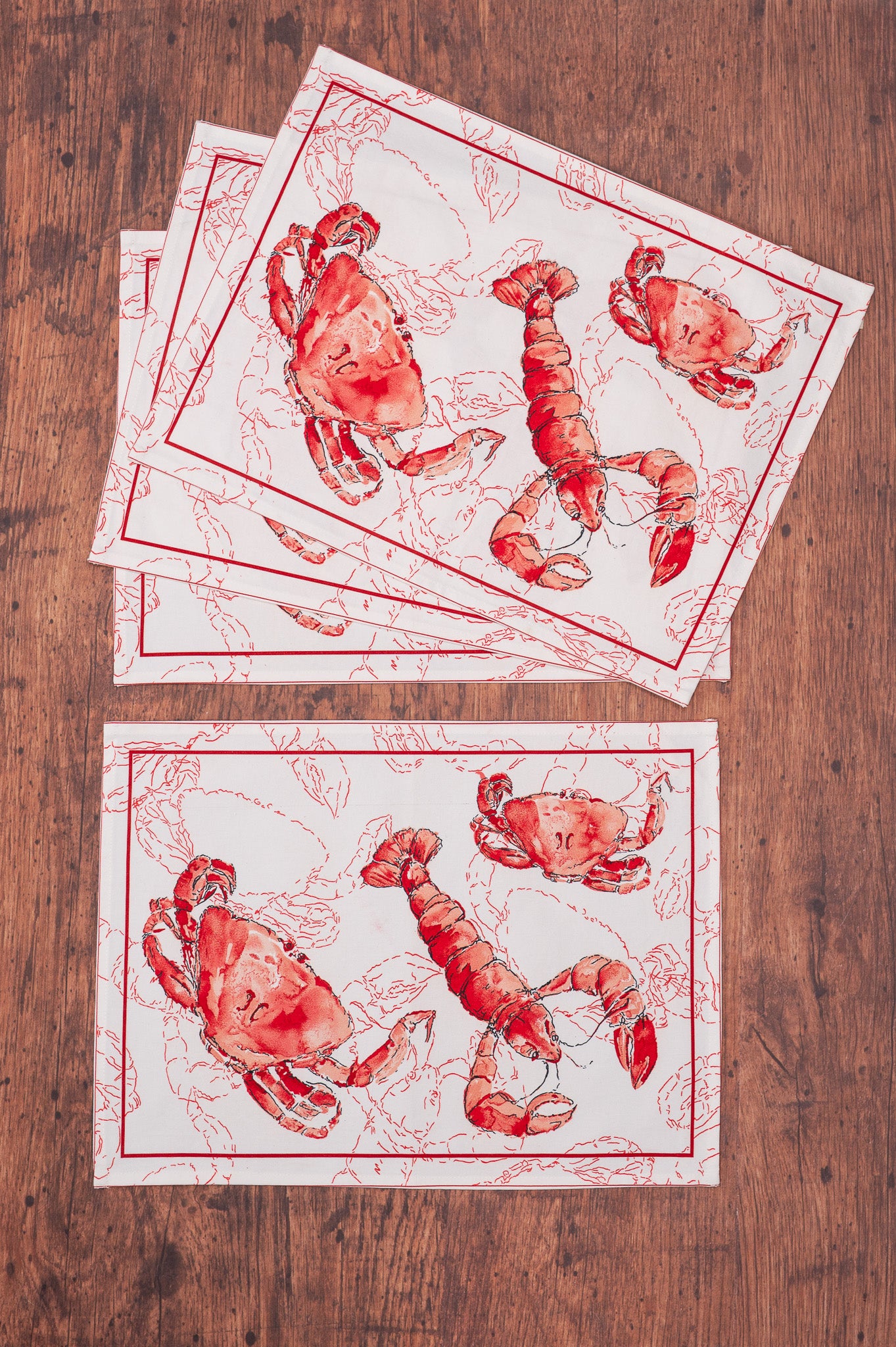 Feeling Crabby Canvas Placemats, Set of 4