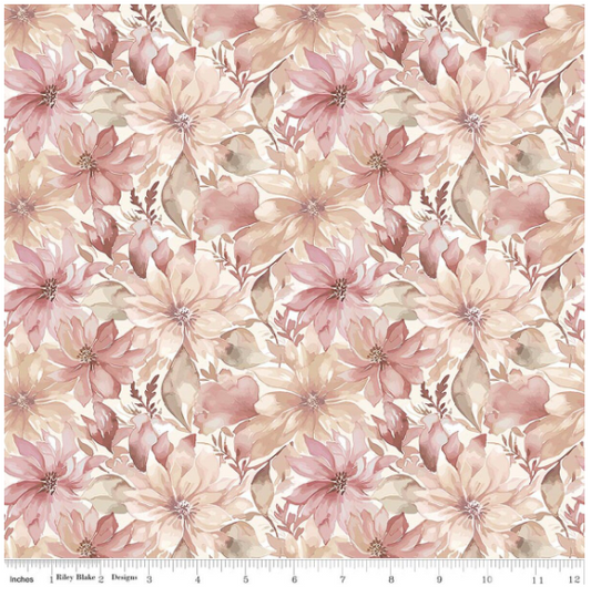 Daybreak on the Prairie Cream Floral, Fabric by the Yard