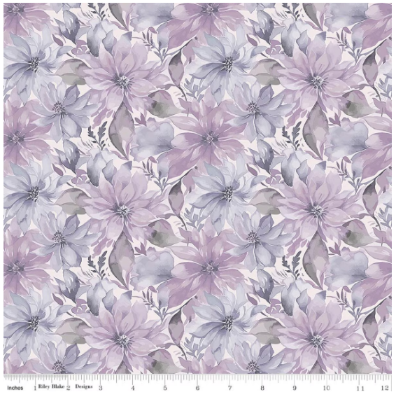 Daybreak on the Prairie Purple Floral, Fabric by the Yard