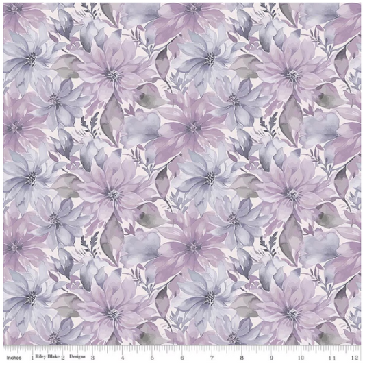 Daybreak on the Prairie Purple Floral, Fabric by the Yard