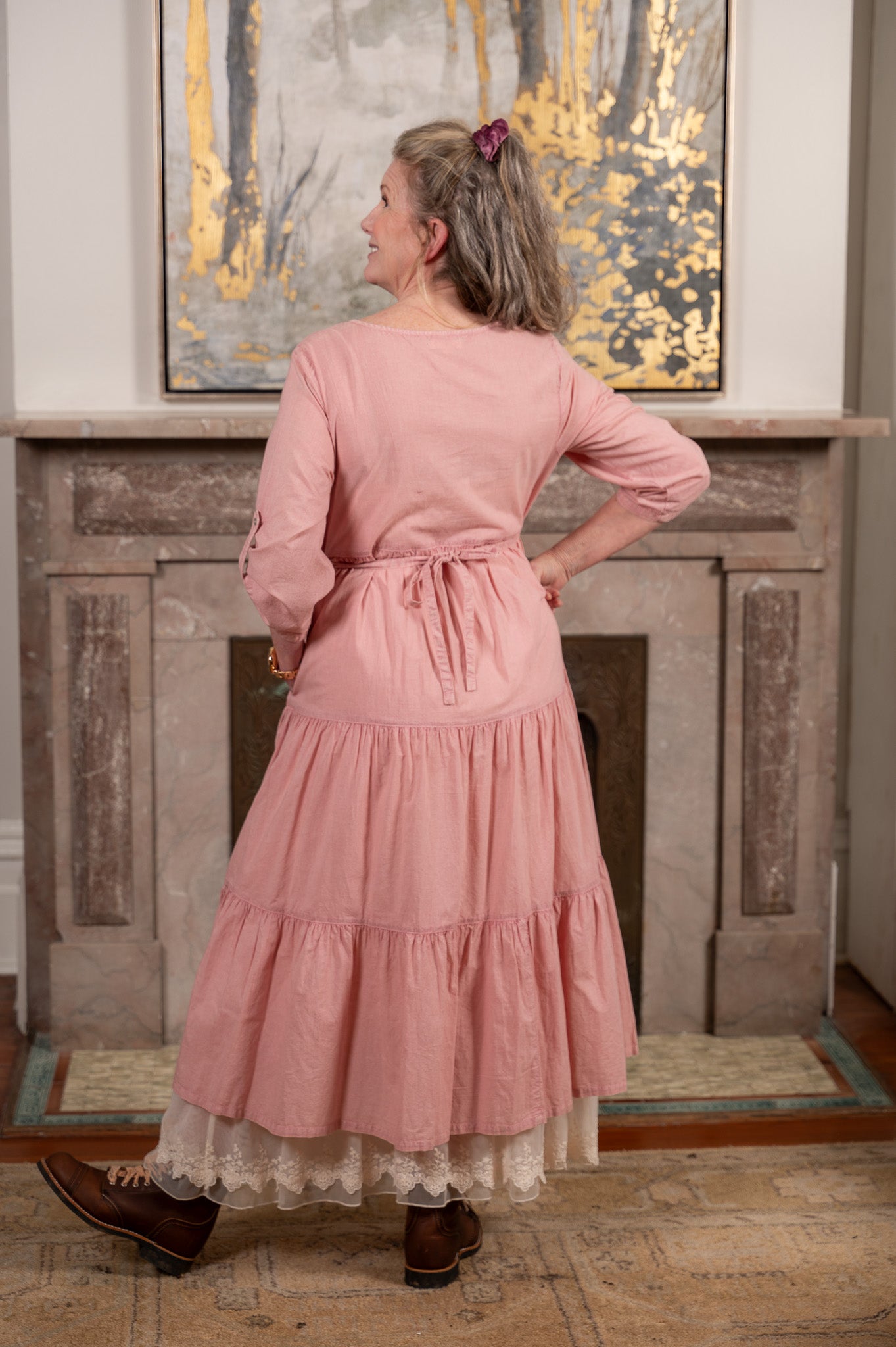 Discover The Friendship Dress in Rose: Stylish Prairie Chic