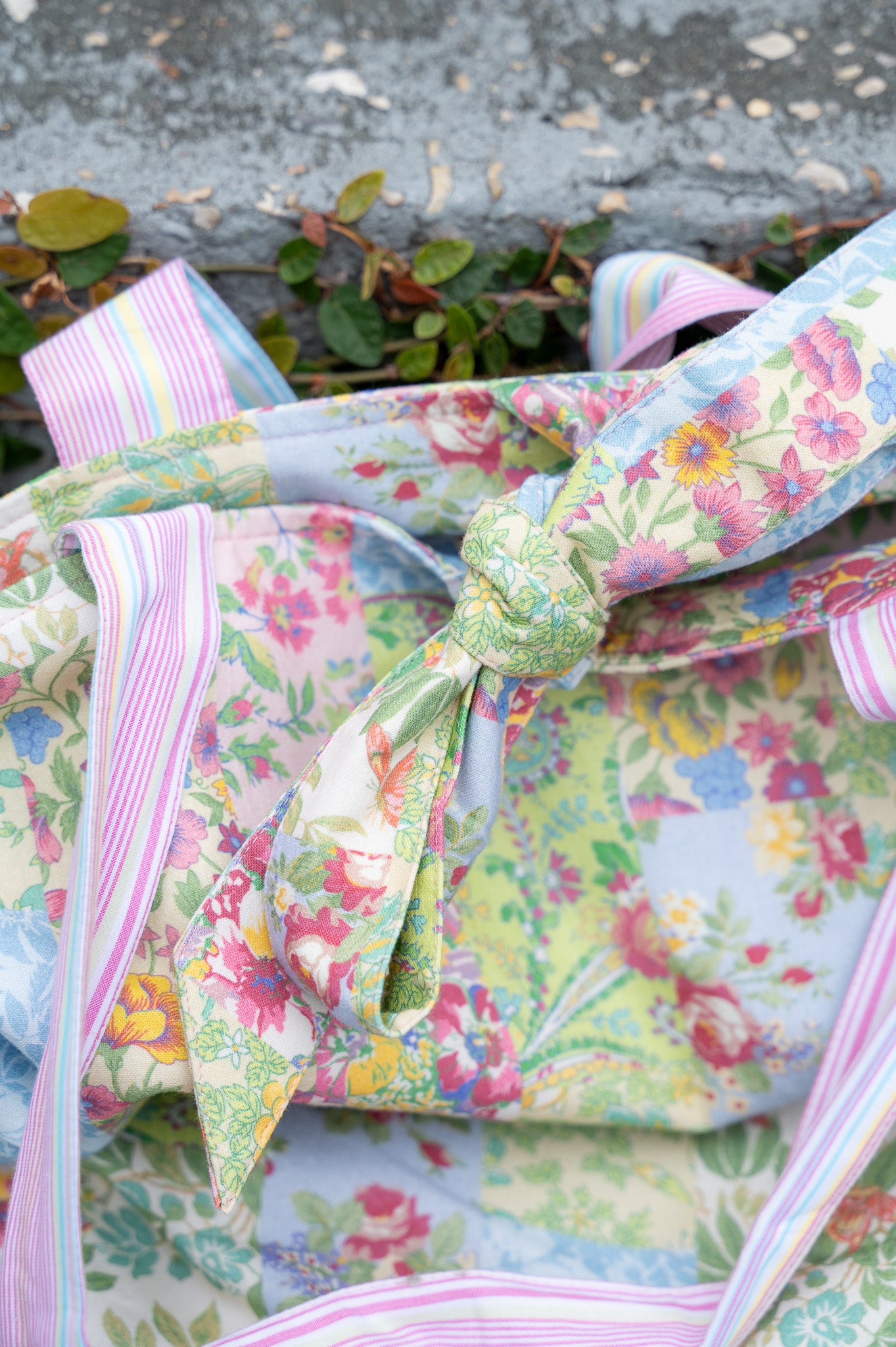 Garden Collage Patchwork Market Tote Bag