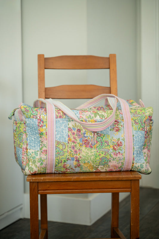 Garden Collage Patchwork Duffle Bag