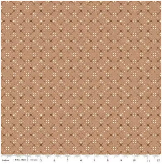 Evening on the Prairie Geo Floral Sienna, Fabric by the Yard