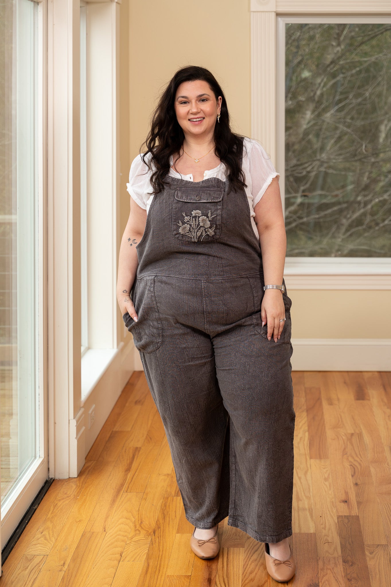Hannah Jumpsuit in Charcoal | April Cornell - Modern Prairie Inc.