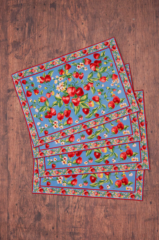 Strawberry Magic Placemats, Set of 4