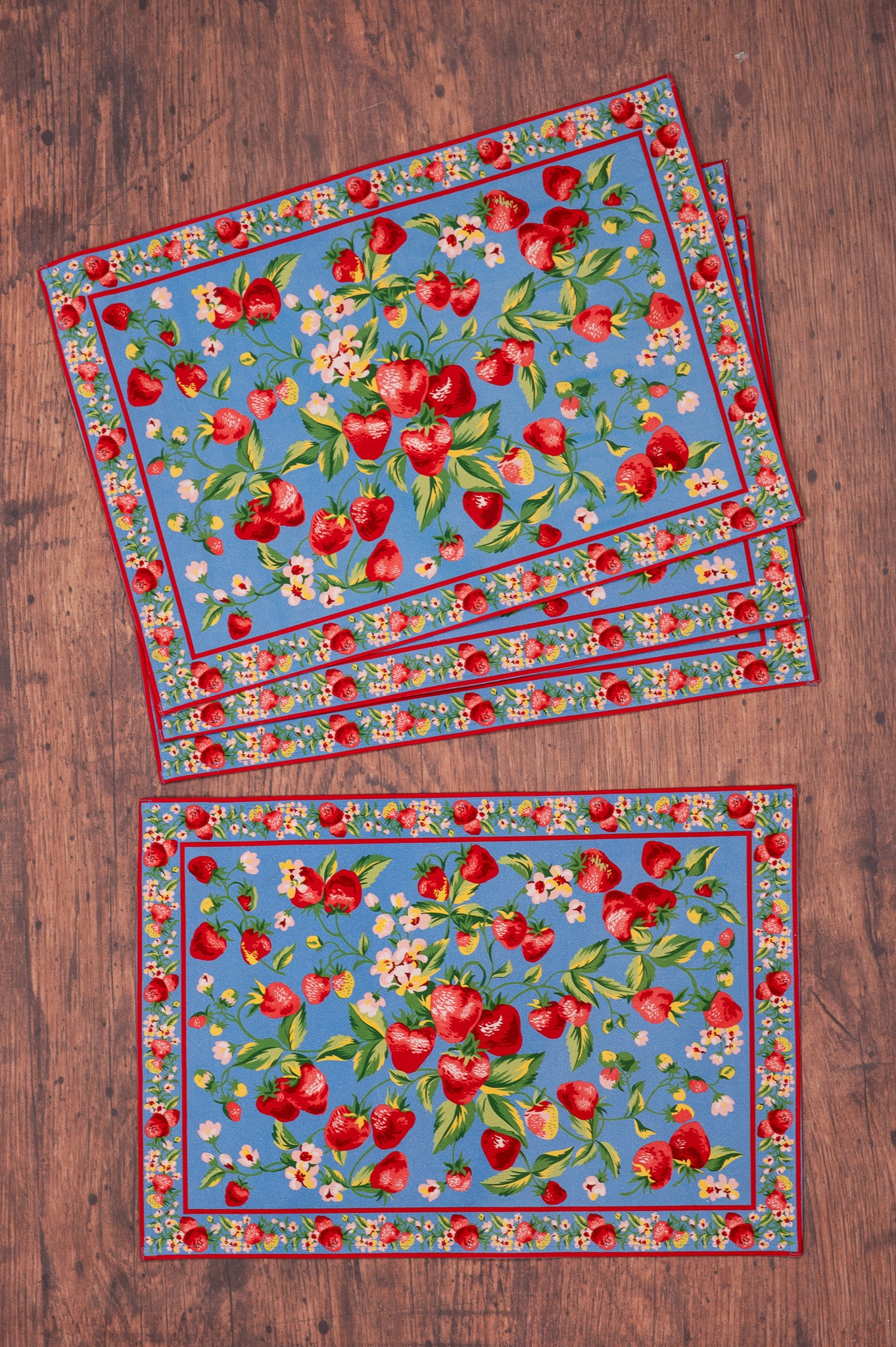 Strawberry Magic Placemats, Set of 4