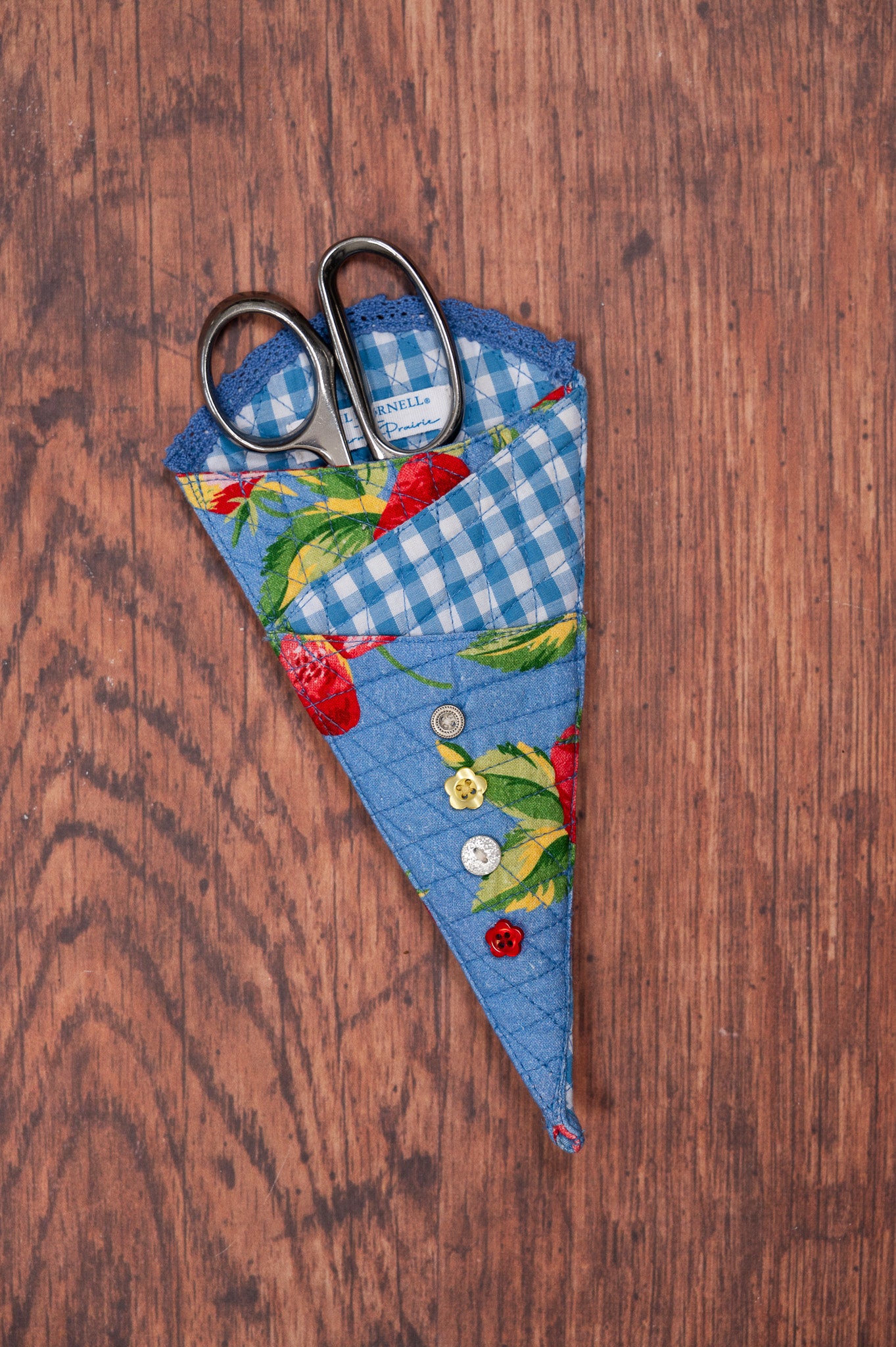 Strawberry Magic Patchwork Scissor Sleeve
