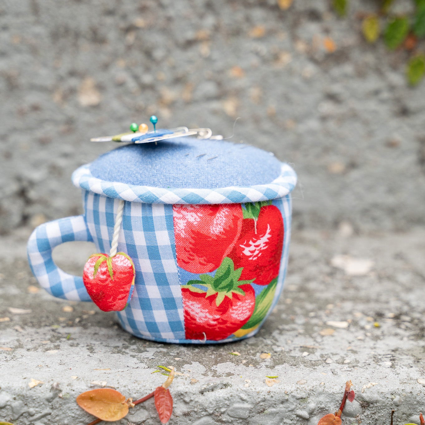 Strawberry Magic Teacup Pincushion Set