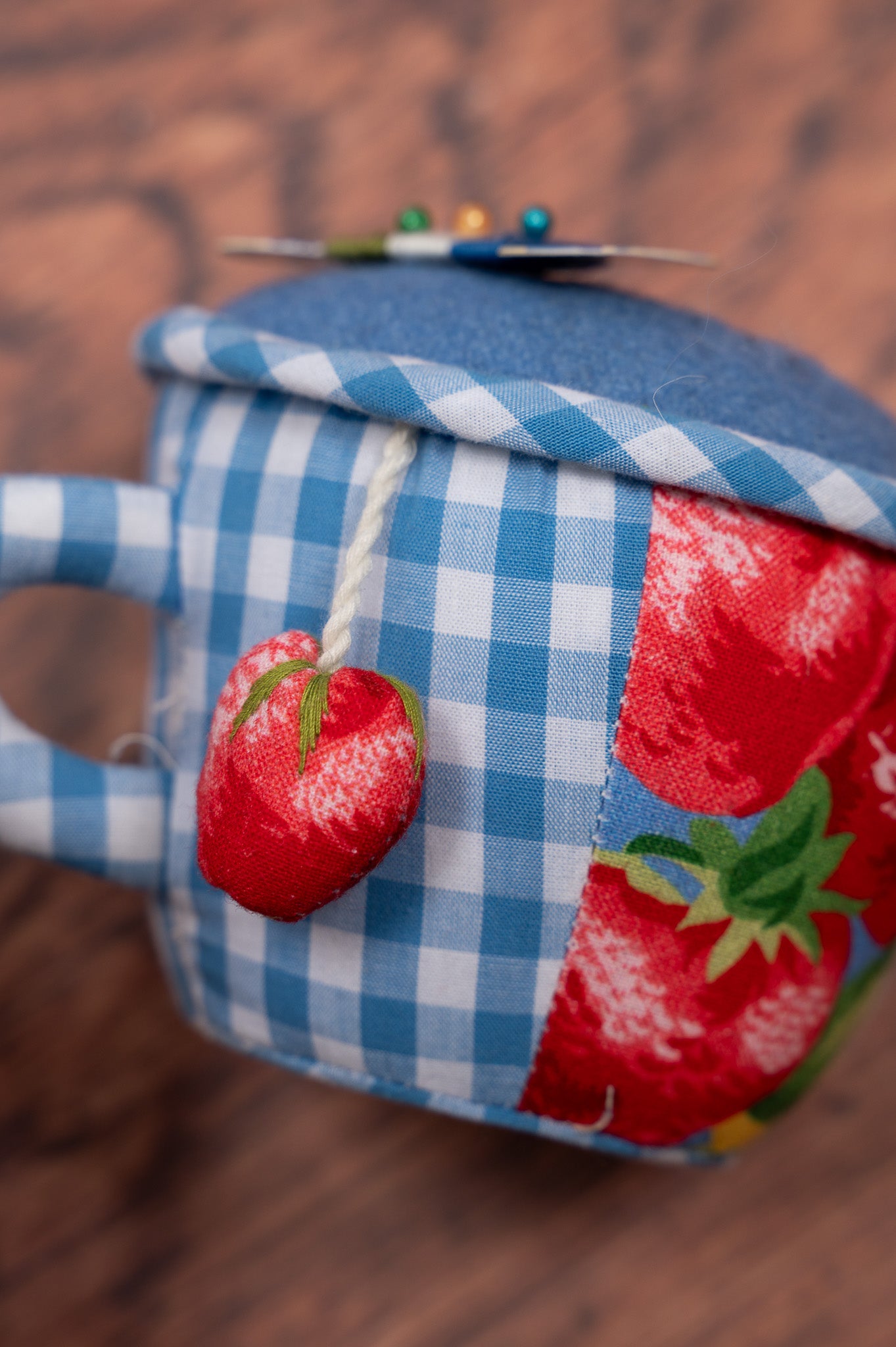 Strawberry Magic Teacup Pincushion Set